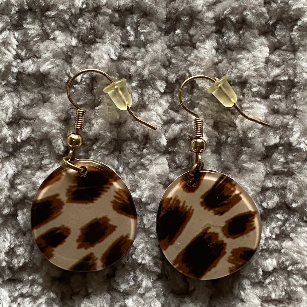 Cheetah print earrings